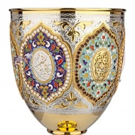 Кубок с позолотой и горячей эмалью, арт №2285