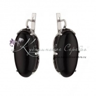 Серьги крупные с агатом 8366/4