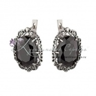 Серьги из серебра с агатом 8382/2