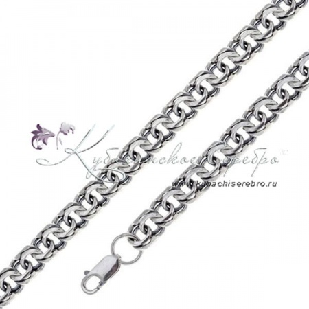 Серебряный браслет-цепочка, длина 19-20 см, ширина 1 см